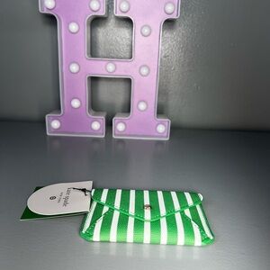 NWT Kate Spade Stripe Envelope Card Case